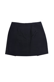 Current Boutique-3.1 Phillip Lim - Black Mini Skirt w/ Leather Panels Sz 4