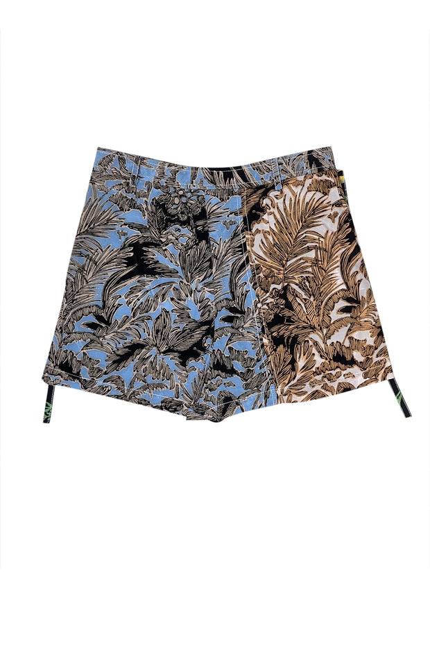 Current Boutique-3.1 Phillip Lim - Blue, Black, Beige, Yellow, & Green Multi Print Shorts Sz 8