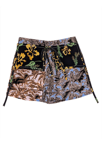 Current Boutique-3.1 Phillip Lim - Blue, Black, Beige, Yellow, & Green Multi Print Shorts Sz 8