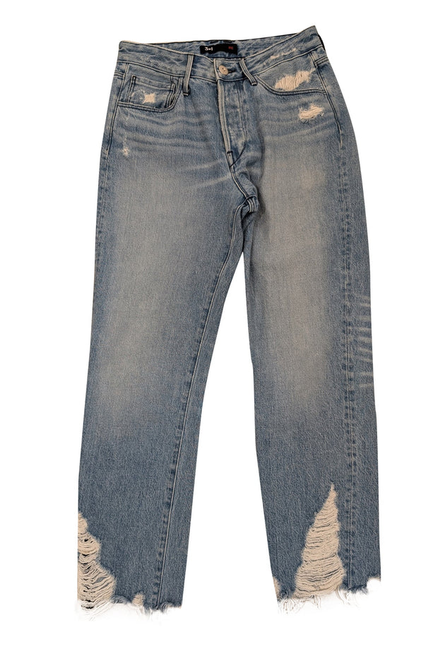 Current Boutique-3x1 NYC - Light Wash Distressed Raw Hem Jeans Sz 2