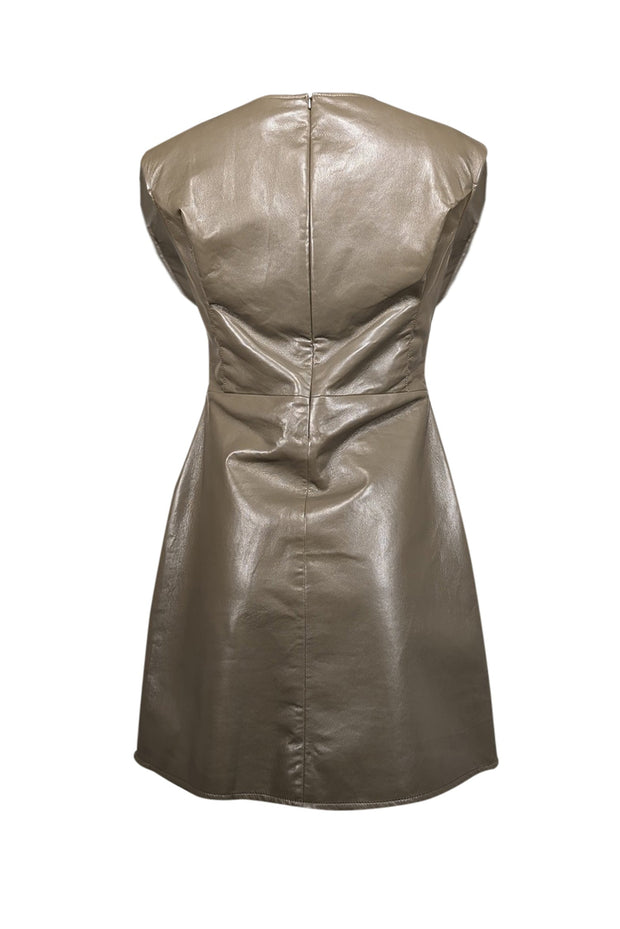 Current Boutique-AS by DF - Olive Recycled Leather "Port Elizabeth" Dress Sz S