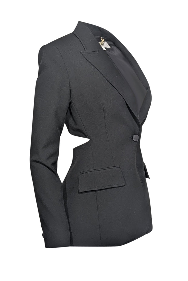 Current Boutique-A.L.C. - Black Open Back Tailored Blazer Sz 2