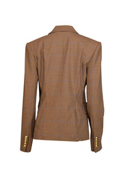 Current Boutique-A.L.C. - Brown Houndstooth Double Breasted Blazer Sz 8