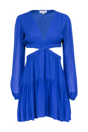 Current Boutique-A.L.C. - Cobalt Blue Side & Back Cut Out Long Sleeve Dress Sz S