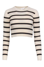 Current Boutique-A.L.C. - Cream & Navy Stripe Wool Blend Top SZ XS