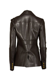 Current Boutique-A.L.C. - Dark Brown Vegan Leather Blazer Sz 6