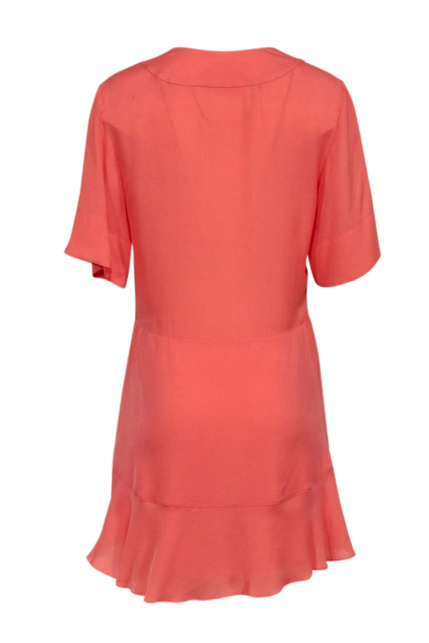 Current Boutique-A.L.C. - Orange Silk V-Neck Dress Sz 6