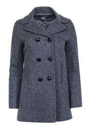 Current Boutique-A.P.C. - Grey Wool Peacoat Sz 2