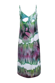 Current Boutique-Acne Studios - Green & White Water Color Slip Dress Sz 6