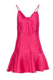 Current Boutique-Aidan Mattox - Hot Pink Drop Waist Sleeveless Dress Sz4