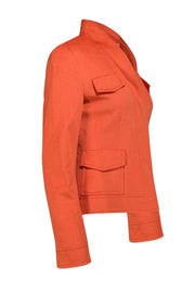 Current Boutique-Akris Punto - Orange Wool & Angora Jacket Sz 6