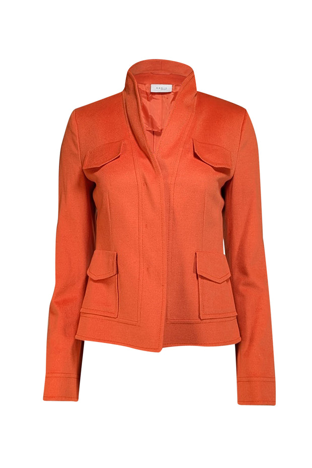 Current Boutique-Akris Punto - Orange Wool & Angora Jacket Sz 6