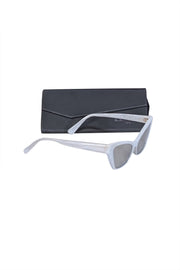 Current Boutique-Alain Mikli - Off White Print Cat Eye Slim Sunglasses