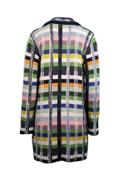 Current Boutique-Aldomartins - Cream & Multicolor Plaid Wool Blend Jacket Sz M