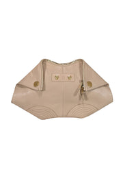 Current Boutique-Alexander McQueen - Beige Leather Manta Clutch Bag