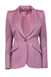 Current Boutique-Alexander McQueen - Blush Pink Single Button Blazer Sz 6