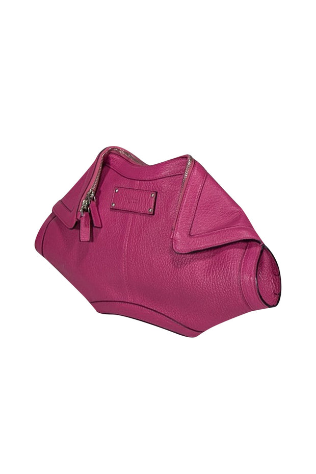 Current Boutique-Alexander McQueen - Pink Leather Manta Clutch Bag