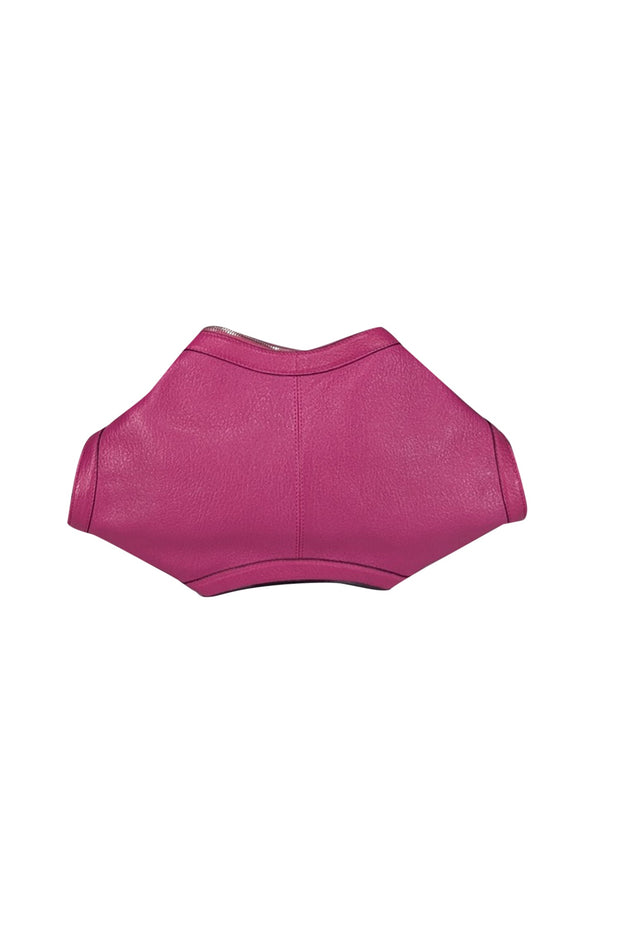 Current Boutique-Alexander McQueen - Pink Leather Manta Clutch Bag