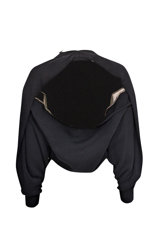 Current Boutique-Alexander Wang - Black Long Sleeve w/ Tan Back Mesh Detail Sweater Sz S