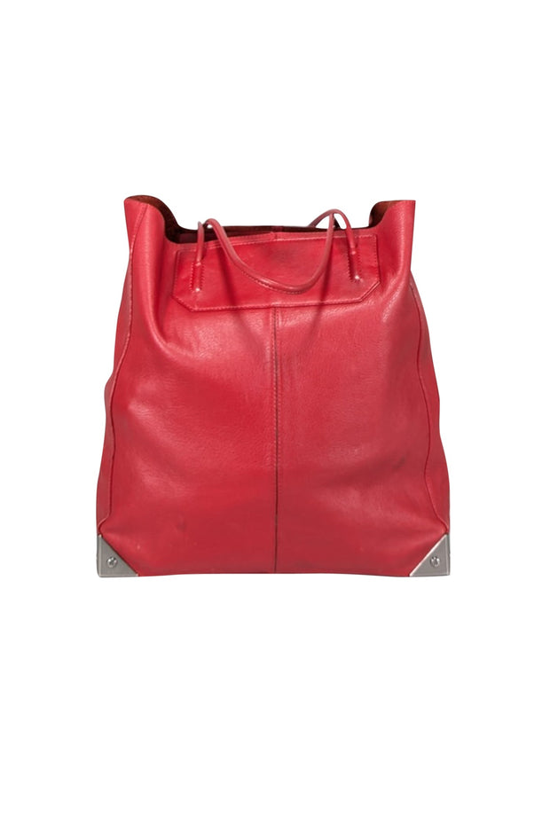 Current Boutique-Alexander Wang - Red Leather Shoulder Bag w/ Structured Base