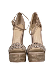 Current Boutique-Alexandre Birman - Beige Platform Open Toe Pumps Sz 9.5