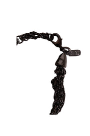 Current Boutique-Alexis Bittar - Black Beaded Necklace w/ Crystal Snake Detail