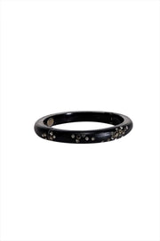 Current Boutique-Alexis Bittar - Black Lucite Rhinestone Detail Bracelet