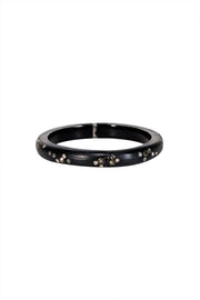 Current Boutique-Alexis Bittar - Black Lucite Rhinestone Detail Bracelet