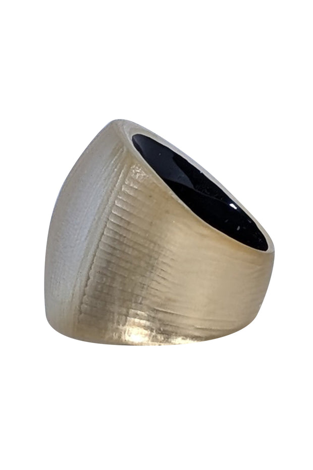 Current Boutique-Alexis Bittar - Gold Lucite Ring Sz 7