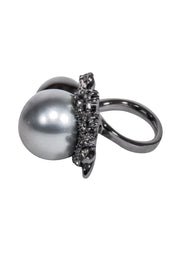 Current Boutique-Alexis Bittar - Gunmetal Grey Dual Ring w/ Bling Trim