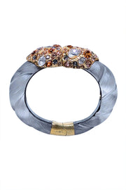 Current Boutique-Alexis Bittar - Lucite w/ Gold & Multi Color Rhinestone Bracelet