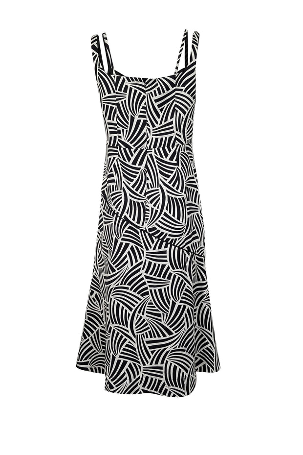 Current Boutique-Alexis - Black & Cream Print Sleeveless Midi Dress Sz XL