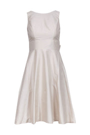 Current Boutique-Alfred Sung - Champagne Low Bow Back Dress Sz 0