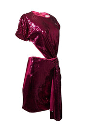 Current Boutique-Alice McCall - Pink Sequined Cutout Mini Dress Sz 6