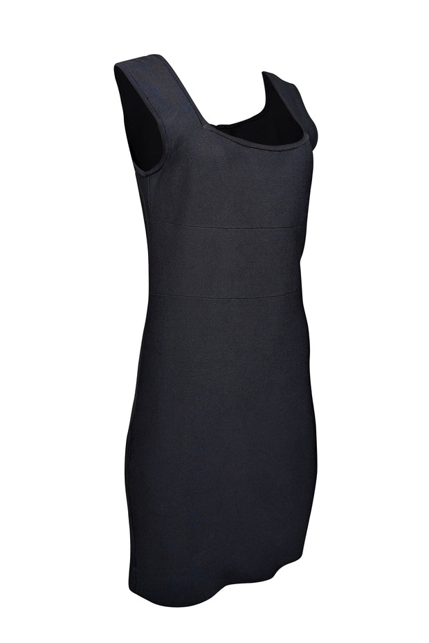 Current Boutique-Alice & Olivia - Black Bodycon Sleeveless Square Neck Dress Sz 8