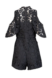 Current Boutique-Alice & Olivia - Black Lace Cold Shoulder Romper Sz 4