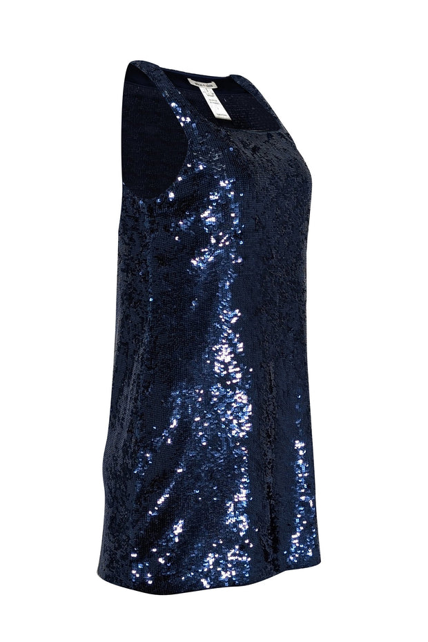 Current Boutique-Alice & Olivia - Blue Sequin Square Neck Mini Dress Sz S