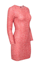 Current Boutique-Alice & Olivia - Coral Pink Sequin Long Sleeve "Delora" Dress Sz 2