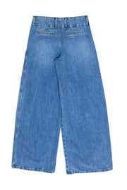 Current Boutique-Alice & Olivia - Medium Wash Pleated Wide Leg Jeans Sz 4