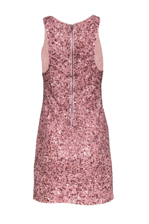 Current Boutique-Alice & Olivia - Pink Sequin Sleeveless Sheath Dress Sz S