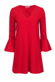 Current Boutique-Alice & Olivia - Red Bell Sleeve Mini Dress Sz 2