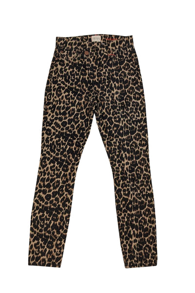 Current Boutique-Alice & Olivia - Tan & Black Leopard Print Jeans Sz 00