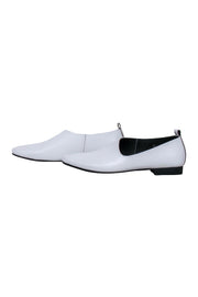 Current Boutique-All Black - White Leather Flats Sz 6