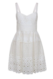 Current Boutique-All Saints - Ivory Eyelet Lace Sleeveless Dress Sz 4