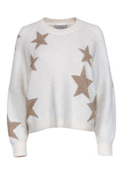 Current Boutique-All Saints - Ivory Wool & Alpaca Blend Sweater w/ Gold Stars Sz S