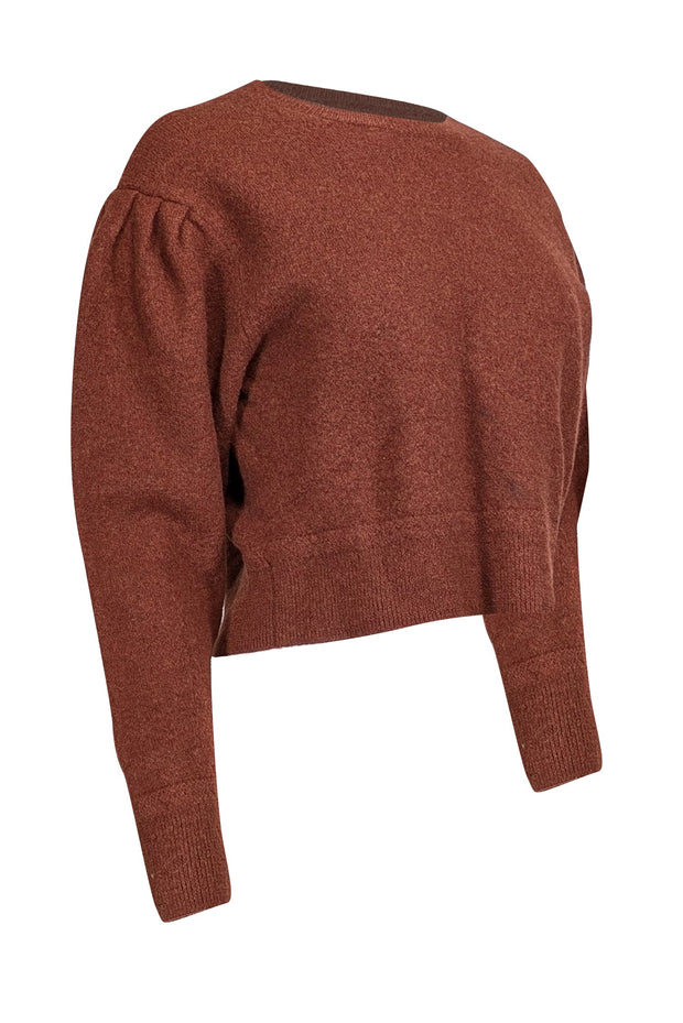 Current Boutique-All Saints - Rust Orange Merino Wool Cropped Sweater Sz L