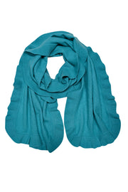 Current Boutique-Alpine Cashmere - Turqouise Cashmere Ruffle Shawl