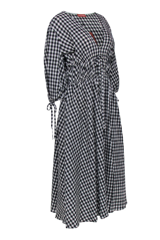 Current Boutique-Altuzarra - Black & White Gingham Maxi Dress Sz 10