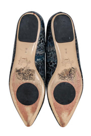 Current Boutique-Amalfi by Rangoni - Green & Black Print Patent Flats Sz 7