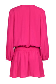 Current Boutique-Amanda Uprichard - Magenta Mini Dress w/ Smocked Waist Sz M